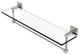 Montero 22" Glass Vanity Shelf with Integrated Towel Bar, Satin Nickel