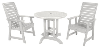 Weatherly 3-Piece Round Dining Set, White