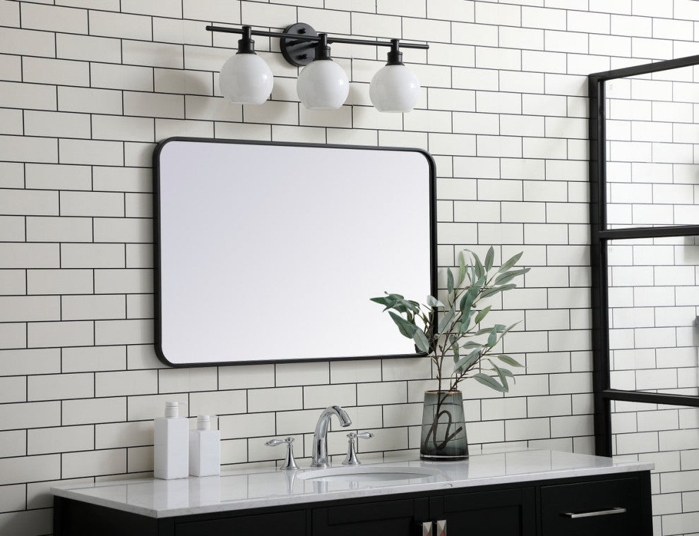 Elegant Decor Evermore Vanity Mirror Black