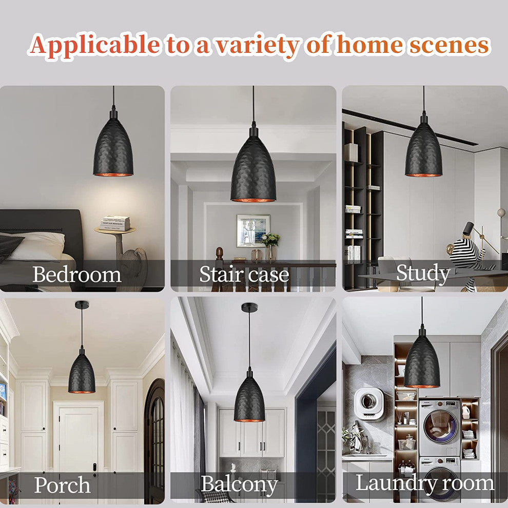 Black Pendant Lighting Vintage Industrial Pendant Hanging Lamp