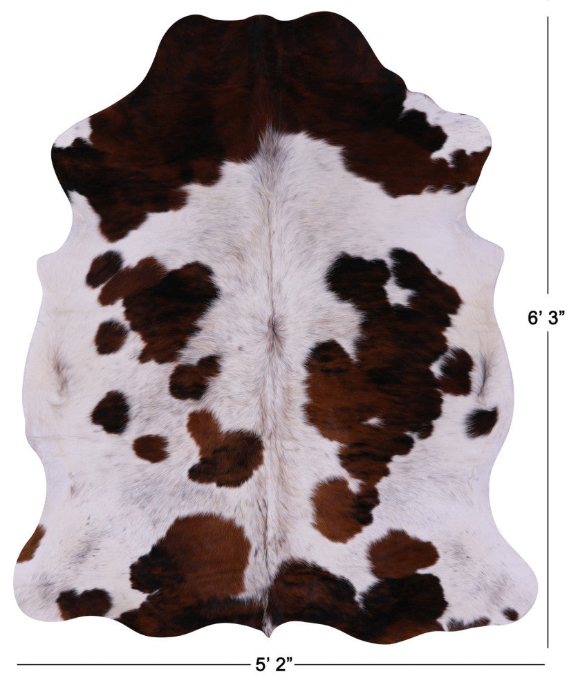 6' 3" X 5' 2" Natural Cowhide Rug C1901