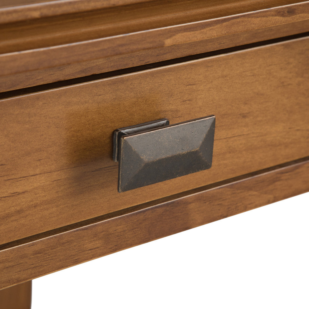 Artisan SOLID WOOD End Table in Honey Brown