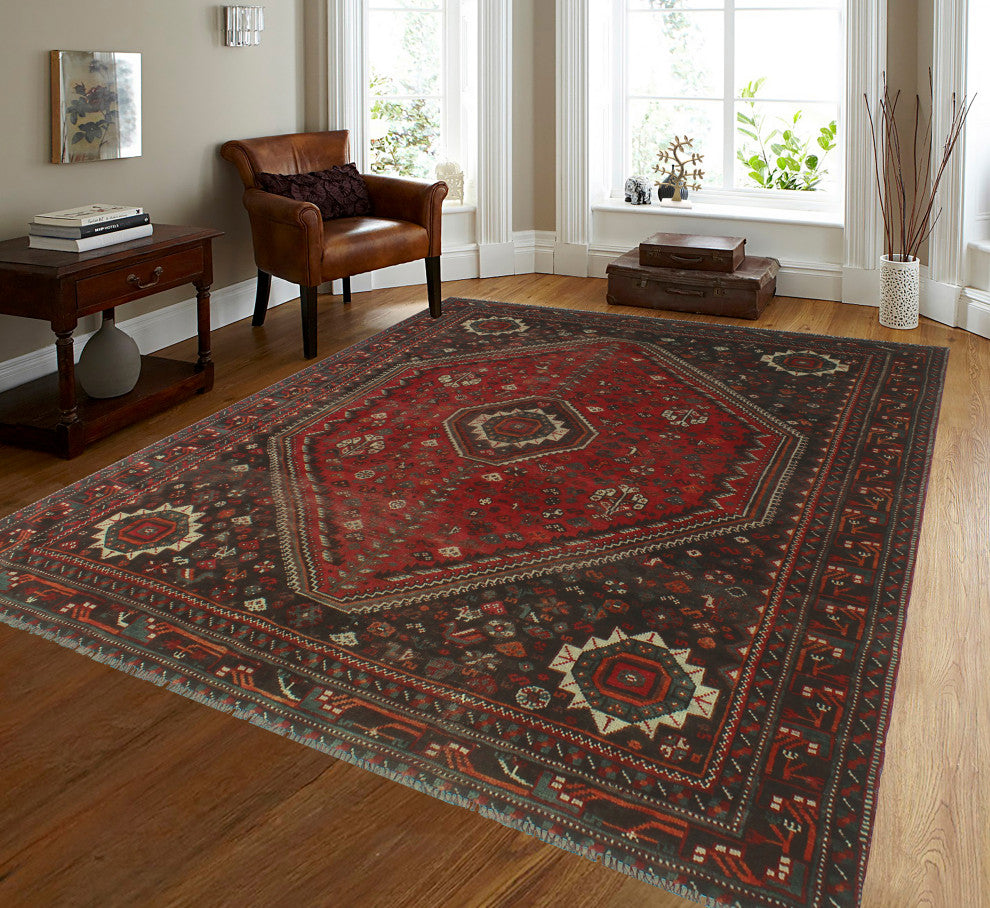 Fine Vintage Distressed Tarana Red Rug