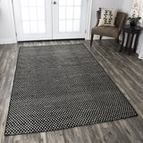 Rizzy Home Ellington EG9038 Black Pattern Area Rug, Rectangular 3'x5'
