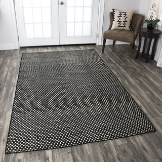 Rizzy Home Ellington EG9038 Black Pattern Area Rug, Rectangular 3'x5'