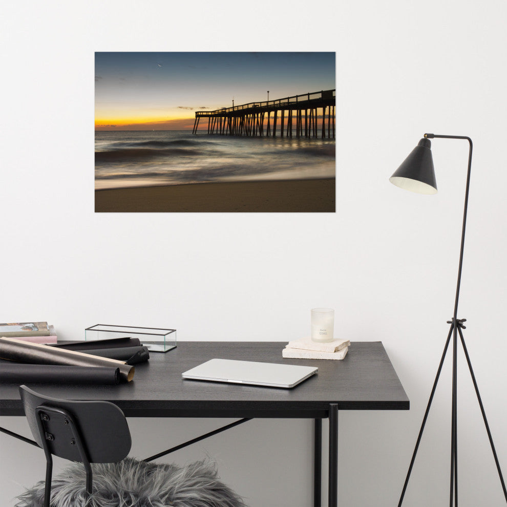 Motion of the Ocean Landscape Photo, Beach Unframed Wall Art Print, 24" X 36"