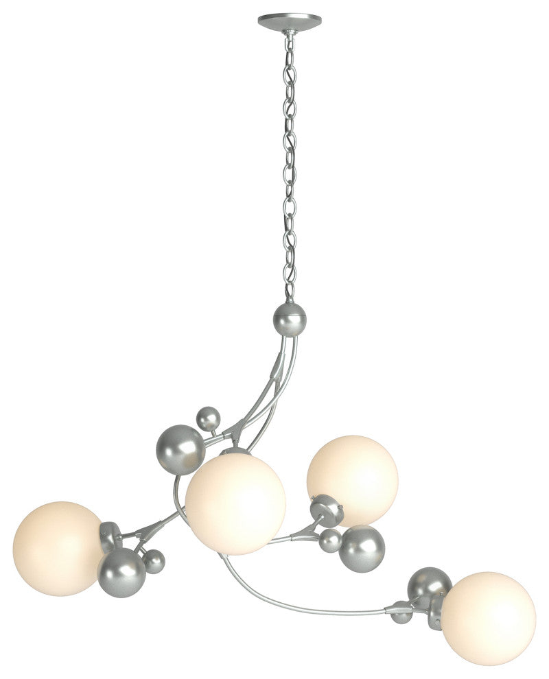 Sprig Pendant, Vintage Platinum Finish, Opal Glass