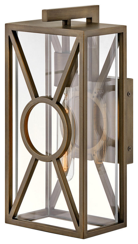 Hinkley Brixton Medium Wall Mount Lantern, Burnished Bronze