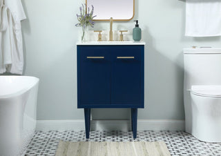 Home Living 19" Midcentury Modern Blue-Light Bathroom Vanity
