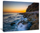 "Crashing Waves At Pelican Cove" Seashore Canvas Wall Art, 20"x12"