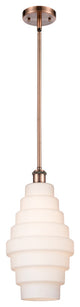 Innovations 516-1S-AC-G671-8-LED 1-Light Mini Pendant, Antique Copper