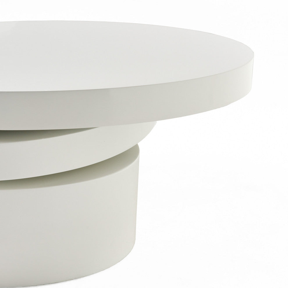 GDF Studio Kendall Oval Mod Swivel Coffee Table