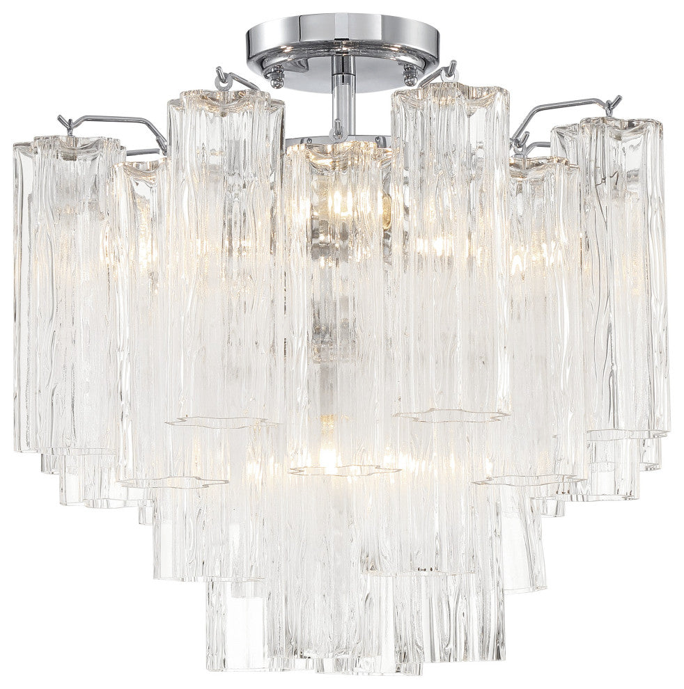 CRYSTORAMA Addis 4 Light Polished Chrome Ceiling Mount