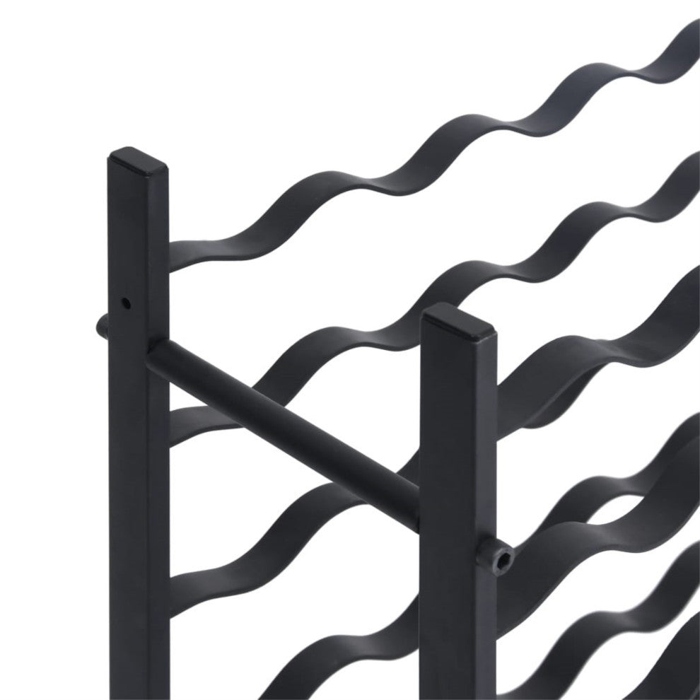 Vidaxl Wine Rack For 36 Bottles Black Iron