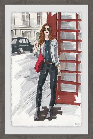 "Payphone Chic" Framed Painting Print, 24"x36"