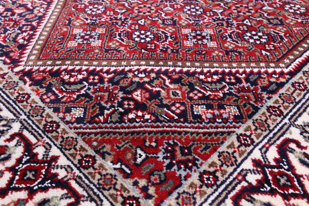 2' 9" X 10' 1" Runner Fine Persian Bijar Hand-Knotted Wool and Silk Rug Q6721