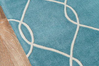 Momeni Bliss Bs-12 Striped Rug, Teal, 5'0"x7'6"
