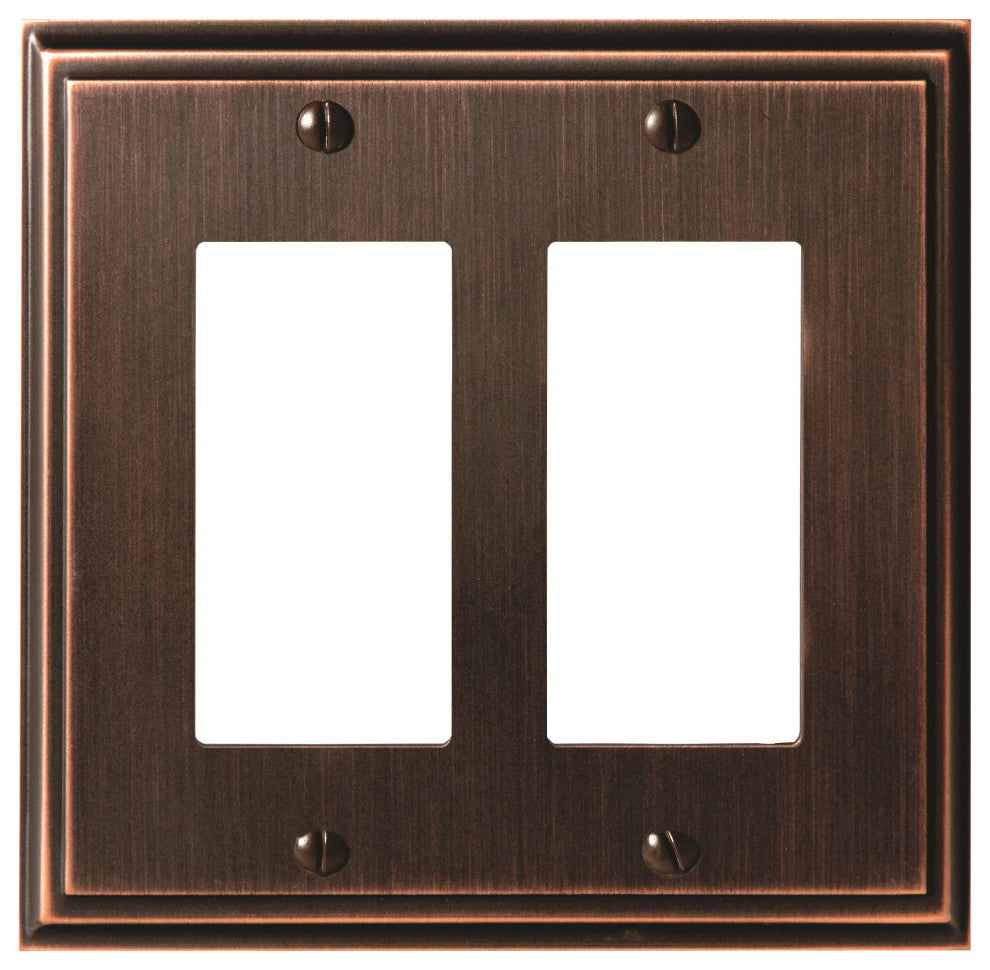 Amerock Double Rocker Wall Plate, Oil-Rubbed Bronze
