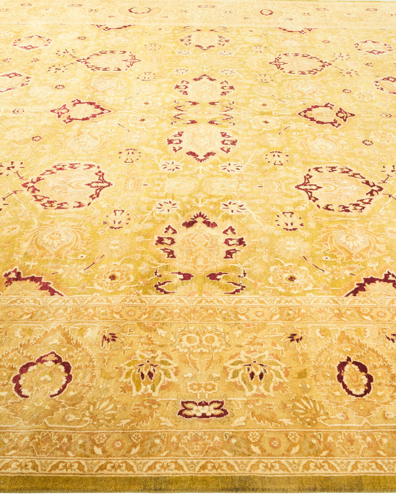 Mogul, One-of-a-Kind Hand-Knotted Area Rug Green, 10'2"x19'2"