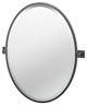 Elevate Framed Oval Mirror, Matte Black, 27.5