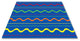 Wavy Lines Multi On Blue Rug