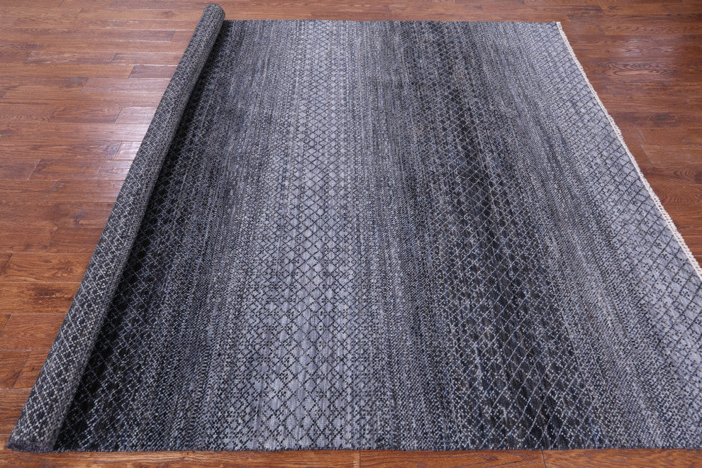 8' 2" X 10' 0" Savannah Grass Handmade Wool Rug - Q13414