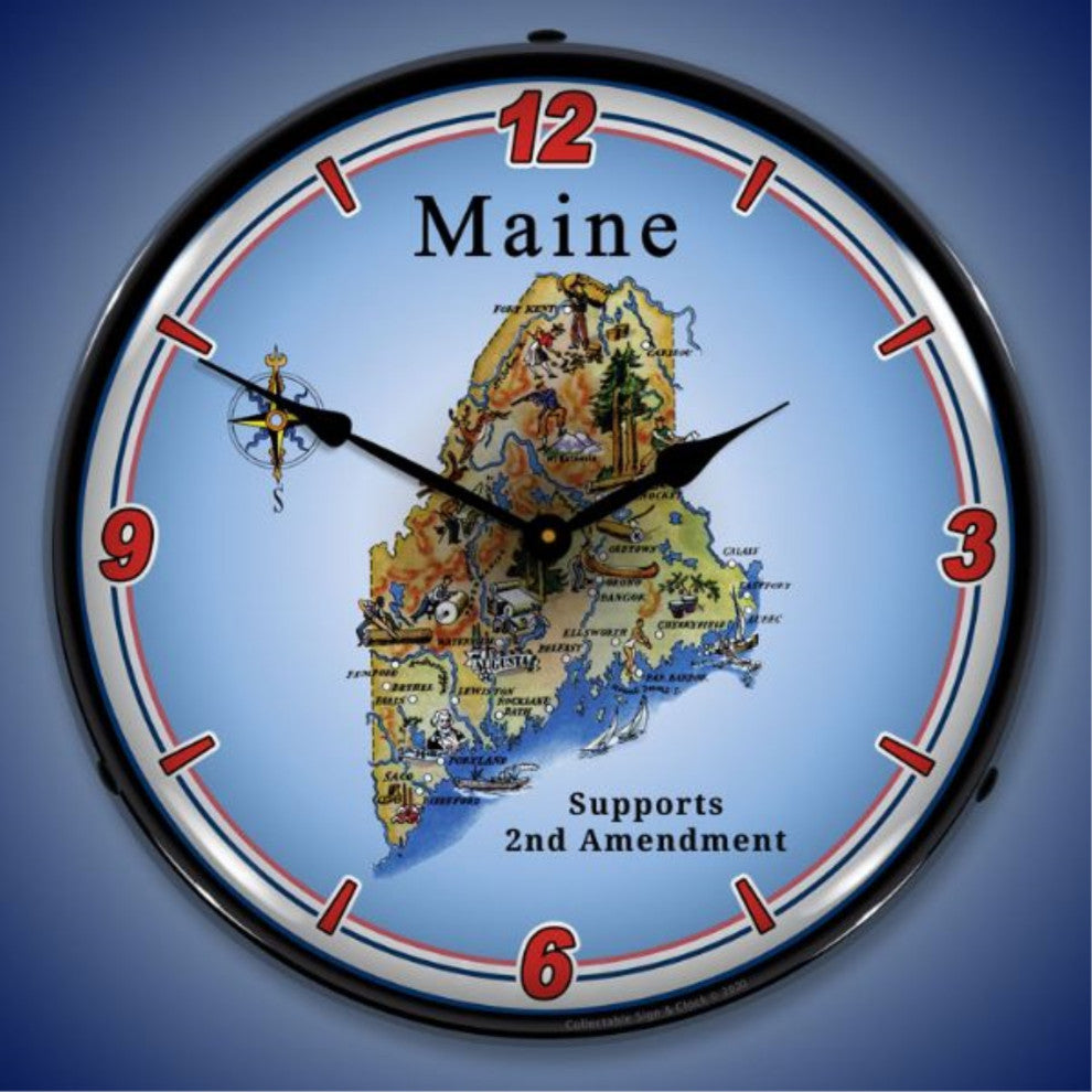 N20031042 Maine Supports the 2nd Amendment Clock
