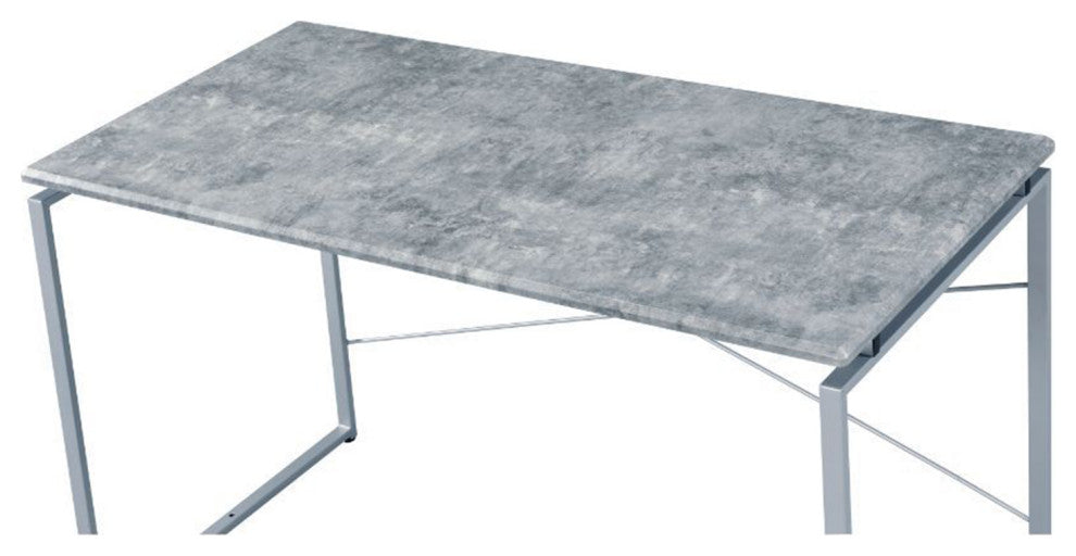 Rectangular Writing Desk, Faux Concrete