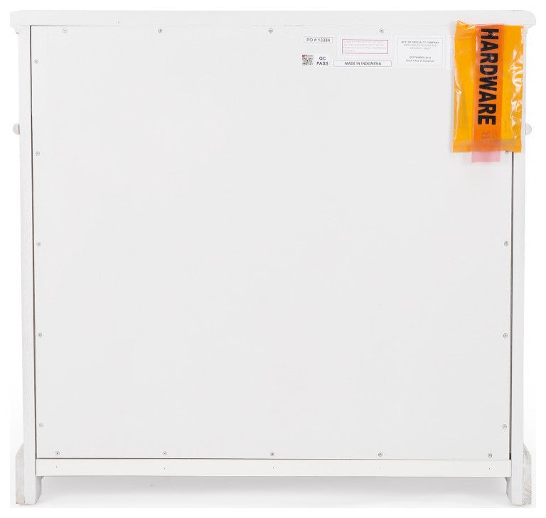 Alek White Solid Wood Chest With Storage