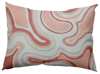 Agate Decorative Indoor/Outdoor Pillow, Rusty Mauve, 14"x20"