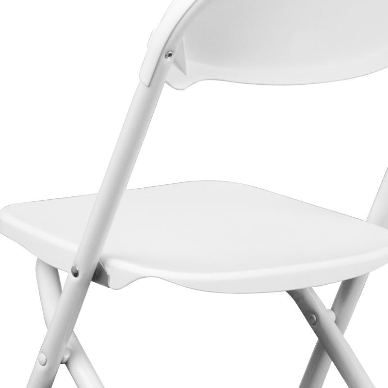 2 Pack Kids Plastic Folding Chair, White