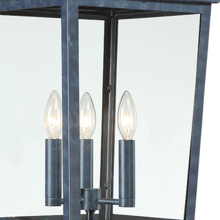 Belmont 3 Light Graphite Outdoor Lantern Post