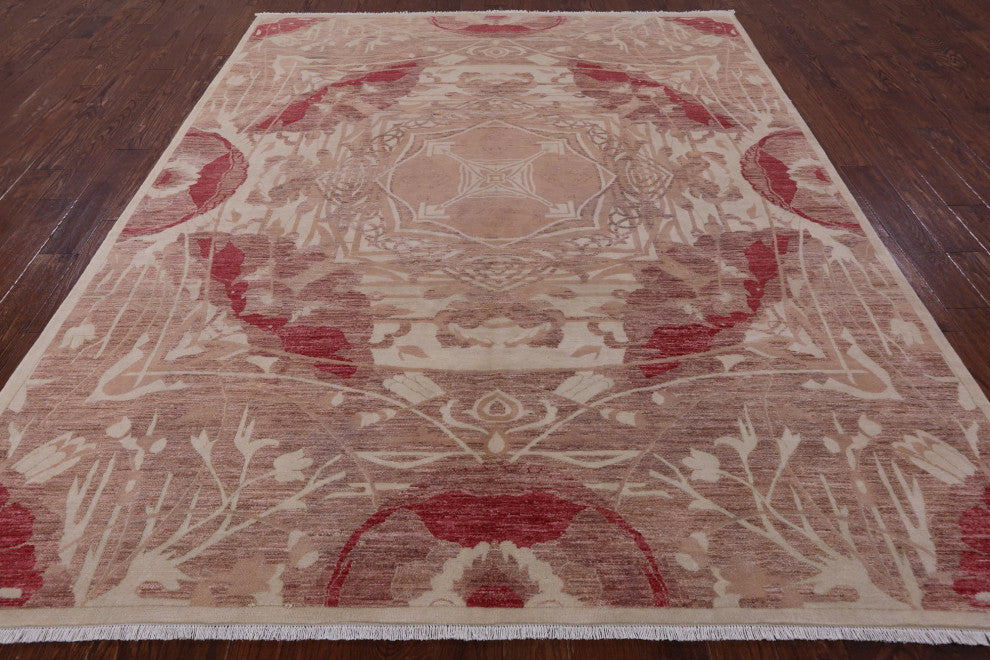 8' 2" X 10' 2" William Morris Handmade Wool Rug Q9438