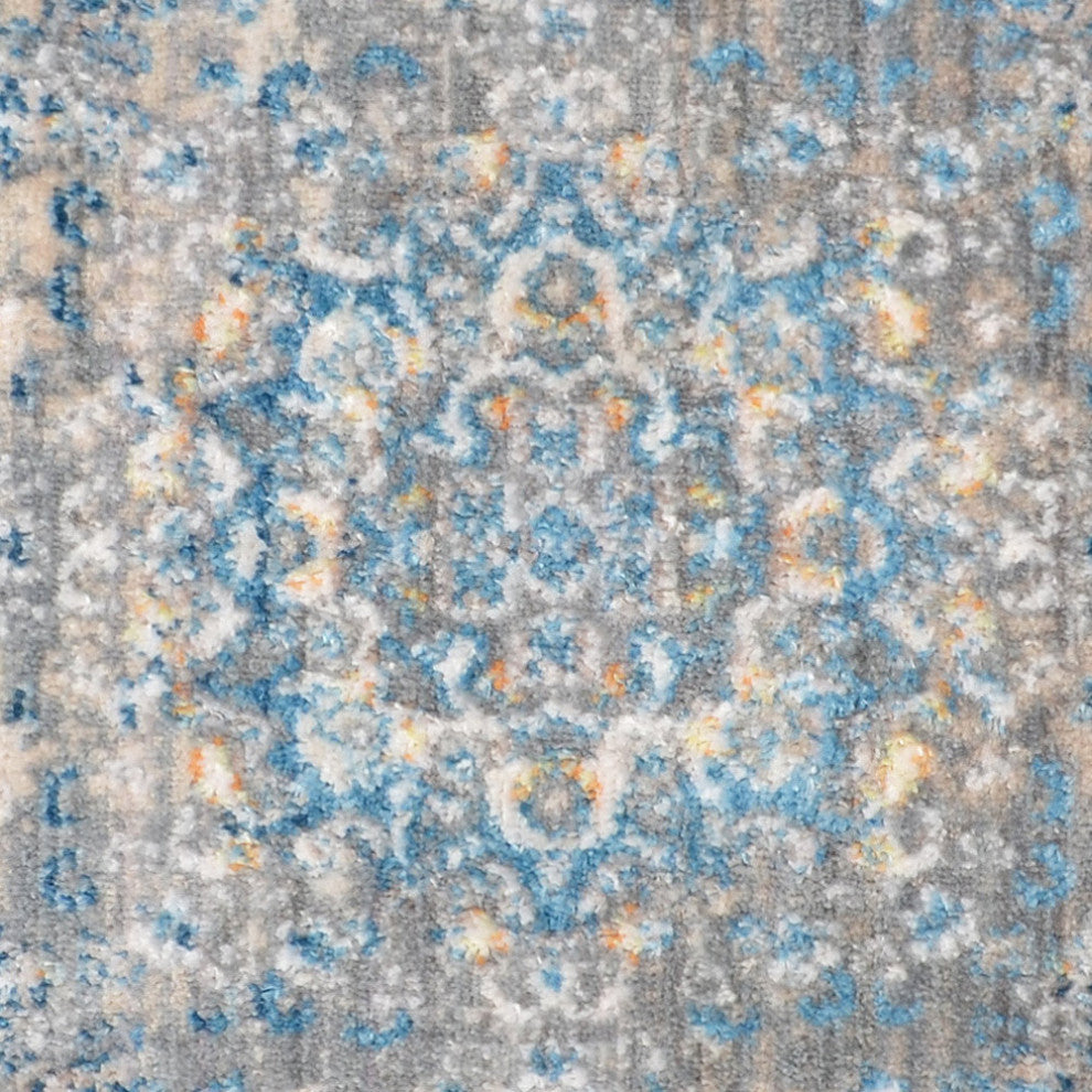 MACHINE MADE POLYESTER AREA RUGS  -Gray Blue Color, Oriental ,Living room rugs