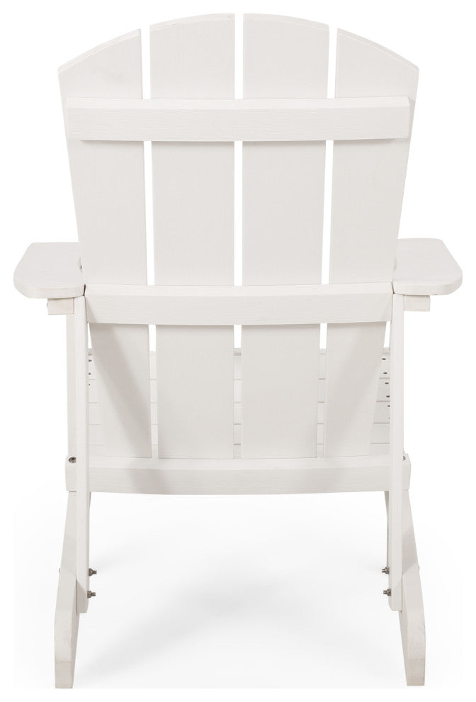 Anastasija Outdoor Faux Wood Adirondack Chair, White