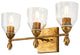 Felice 3 Light Bath Vanity Light, Gold Finial 1 Gold