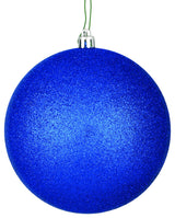 Vickerman 4.75" Midnight Blue Glitter Ball Ornament, 4 per Bag