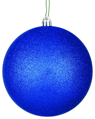 Vickerman 4.75" Midnight Blue Glitter Ball Ornament, 4 per Bag