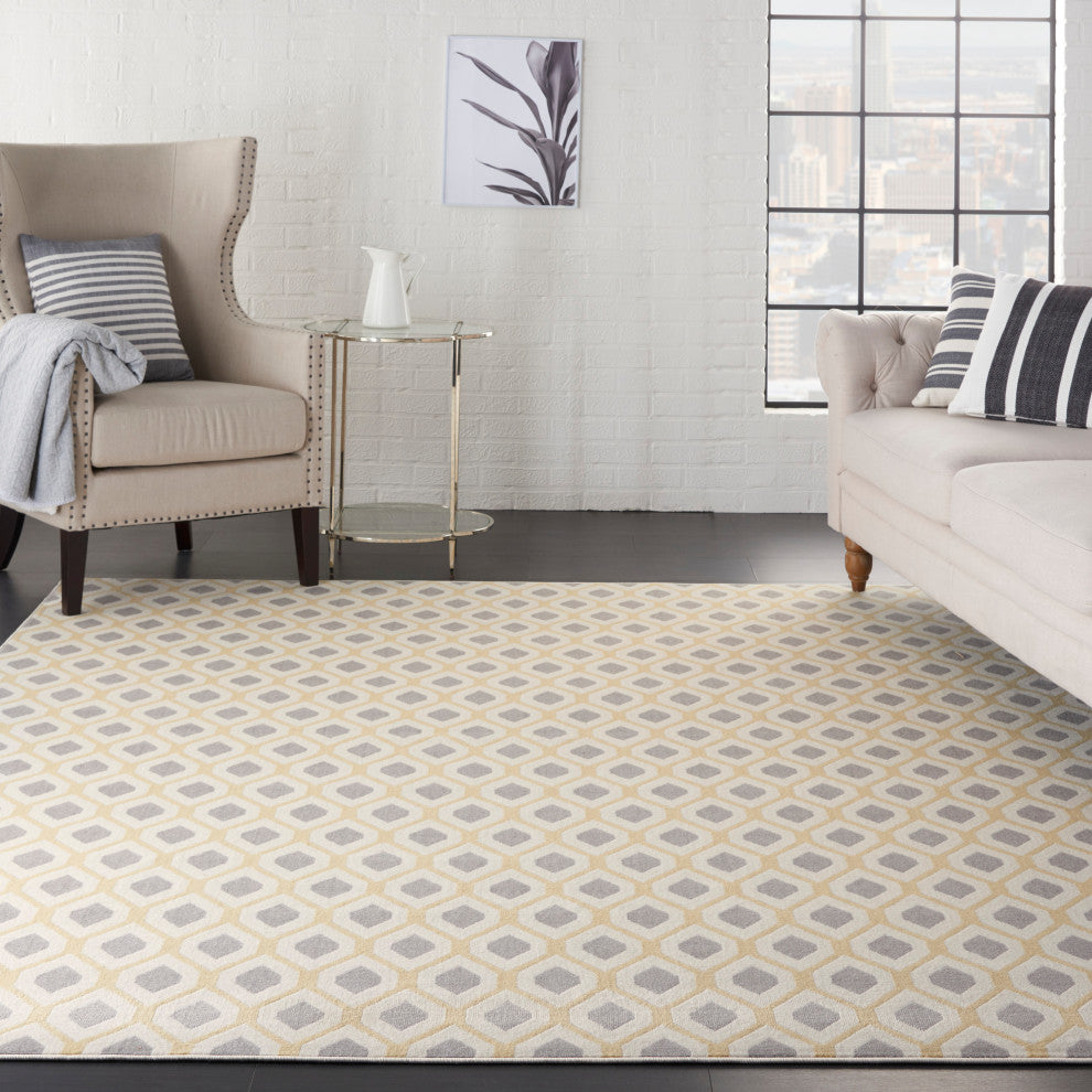 Nourison Grafix White Area Rug, 7'10"x9'10"