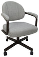 M-70 Caster Swivel Tilt Kitchen Chair with Wheels, Hemsath Slate - Brown