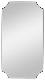 Uttermost Lennox Black Scalloped Corner Mirror