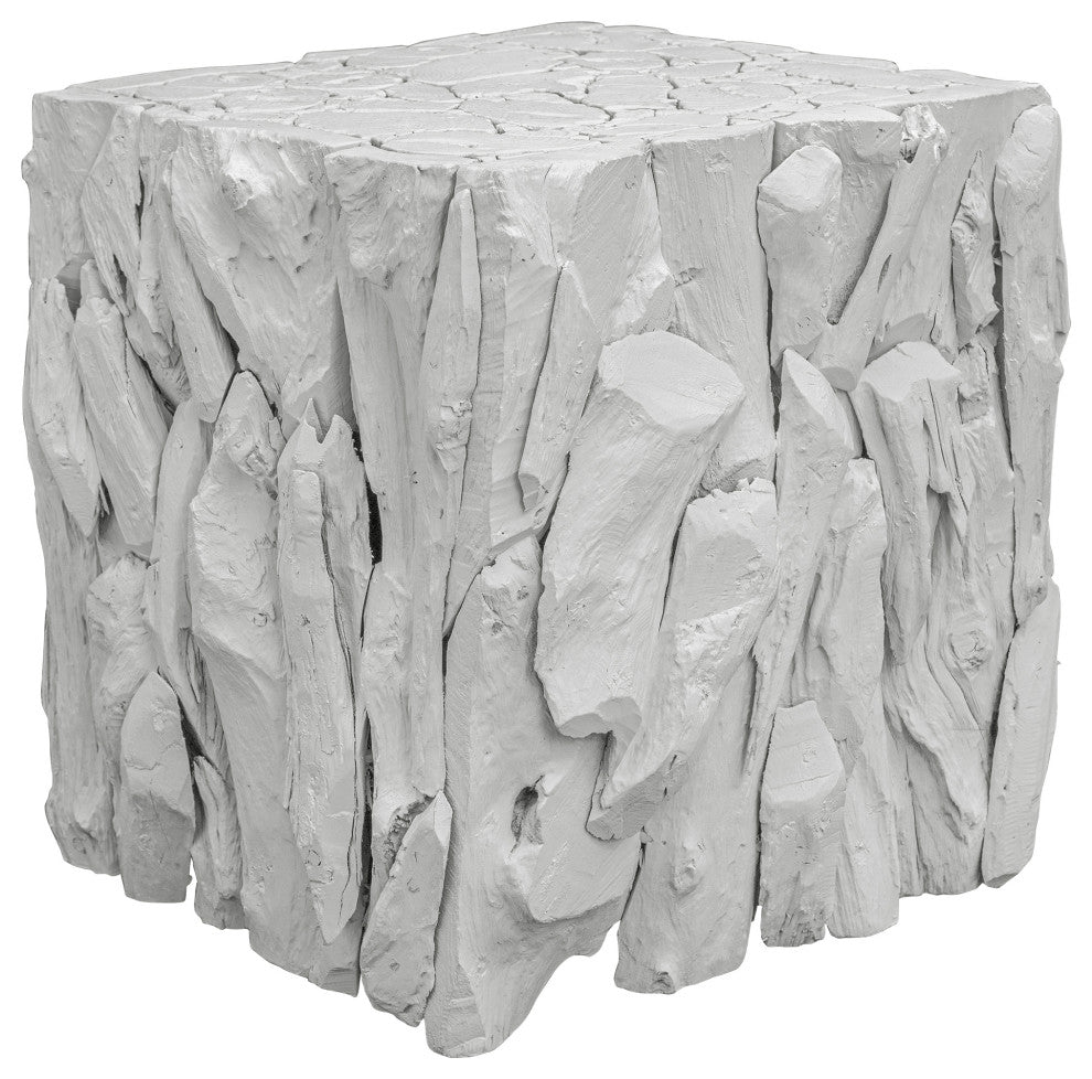 Teak Root White Bunching Cube