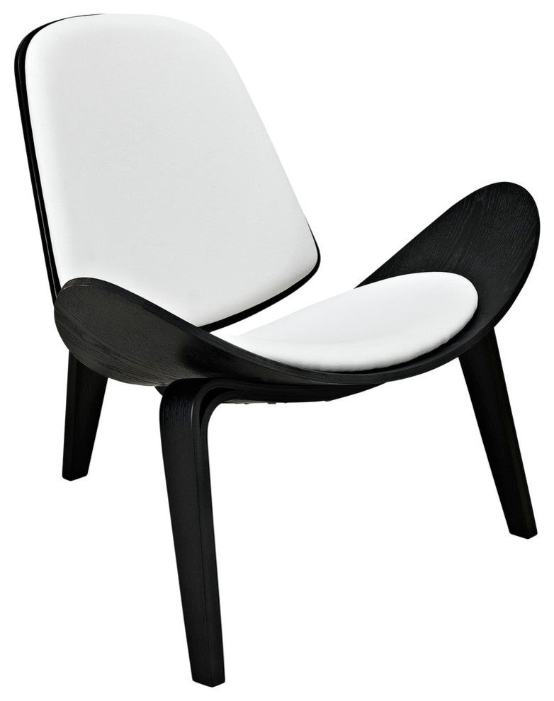Modern Contemporary Living Room Lounge Chair Black White