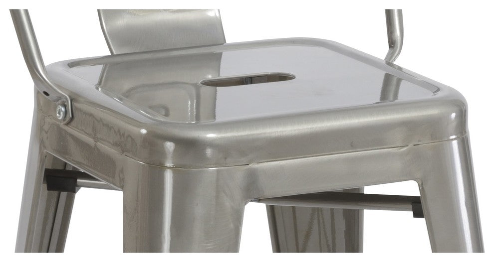 Tradd Metal Bistro Counter Stools, Set of 4, 24"