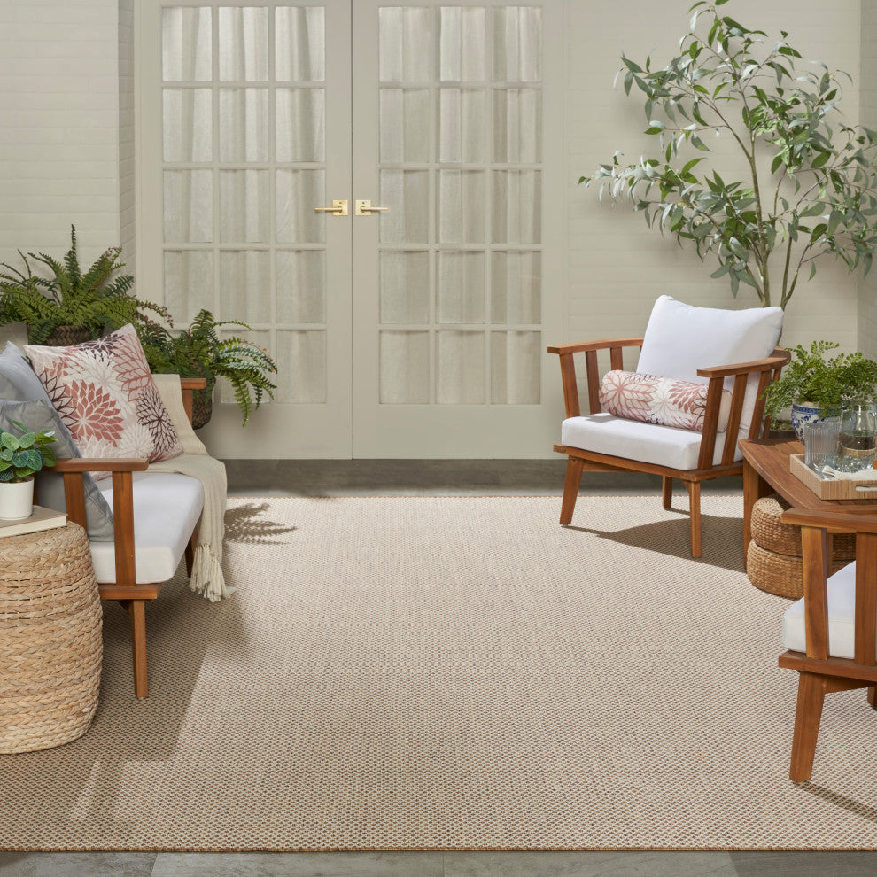 Nourison Courtyard 10' x 14' Jute Ivory Modern Rug