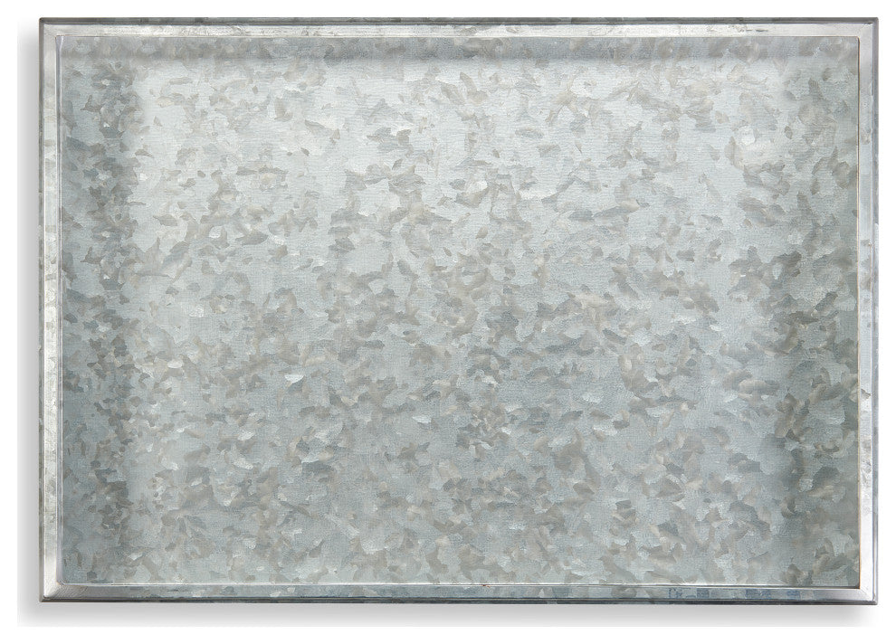 20" Classic Boot Tray Galvanized Gray Steel