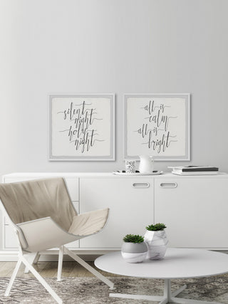 All Is Calm Diptych, 2-Piece Set, 12x12 Panels