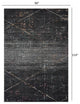 8'x10' Distressed Black Abstract Area Rug