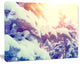 Winter Pine Trees in Mountains, Large Landscape Canvas Art, 60"x28"