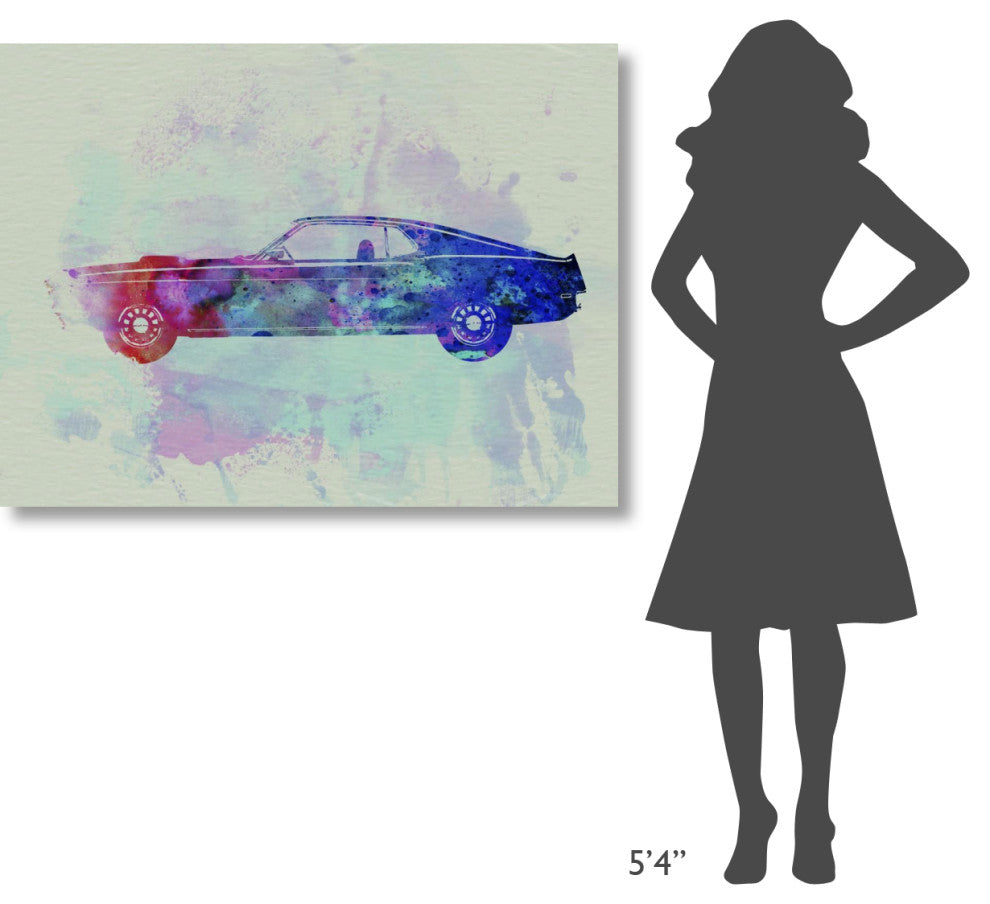 "Ford Mustang Watercolor 1" Fine Art Print